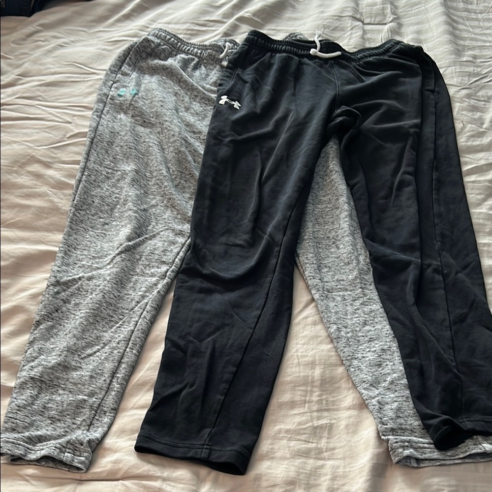 Under Armour Kids' Black and Gray Joggers